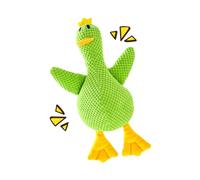 Jouet en forme de canard apaisant pour chiens - En peluche jaune mignonne - Canard apaisant pour chiens - Coussin de jeu interactif couineur en cas d'anxiété de séparation des chiots - Aide au sommeil