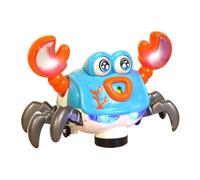 Jouet en forme de crabe réaliste pour éviter les obstacles - Lumière froide - Plusieurs choix de sons - Couleur de jeu pour enfants - Danse universelle - Pour la marche - Jouet de marche - Jouet