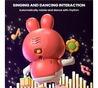 Jouet En Forme De Lapin,Animal Chantant et Dansant 48 Chansons | Jouet De Lapin De Pâques Électrique Interactif | pour l'Entraînement du Soulèvement de la Tête des pour la Chambre et Bibliothèque