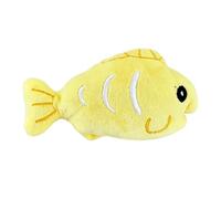 Jouet en forme de poisson à herbe à chat en peluche pour chat d'intérieur, durable, doux, à mâcher, idéal pour la dentition des chatons et l'instinct de chasse, 11,5 cm, 1 paquet en couleurs macaron