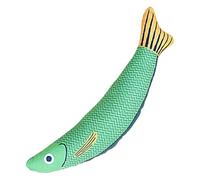 Jouet en forme de poisson pour chat - Jouet interactif contre la maladie de chat - Jouet de poussée à l'herbe à chat - Jouet froissé pour chatons de toutes races