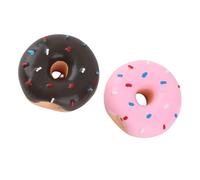 Jouet en Latex de Nettoyage des Dents de Chien, Jouet D'entraînement Interactif en Forme de Beignet Mignon pour Chiens, 2 Pièces pour Améliorer Les Relations à la Maison Seul