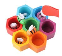 Jouet en nid d'abeille - Jouet de ruche pour enfants, jeu de tri de ruche | - Puzzle de correspondance des couleurs pour l'éducation précoce à l'âge préscolaire, couleur bois, spie d'abeilles