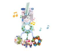 Jouet en peluche à hochet - Petit âne - Vêtements de poussette | Peluche Stroller Toy Animal Rattle pour un décor mignon de crèche, pour filles garçons, sièges d'auto lits pour tout-petits