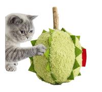 Jouet en peluche à l' à chat - Mangoustan Durian - Simulation de fruits pour nettoyer les dents de chaton - Jeu interactif pour réduire l'ennui
