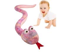 Jouet en peluche à serpent long, jouet en peluche à gros serpent, grande peluche réaliste de 63 pouces | Serpent en peluche pour blagues, peluche serpent de simulation grand, T