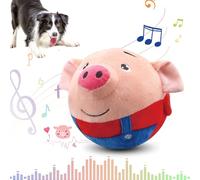 Jouet en peluche actif pour petit chien, jouet couineur interactif pour chien, jouet en peluche pour chien (cochon rouge)