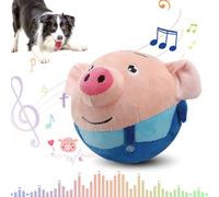 Jouet en peluche actif pour petit chien, jouet couineur interactif pour chien, jouet en peluche pour chien (cochon bleu)