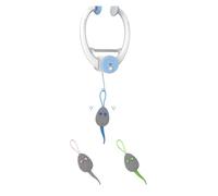 Jouet en peluche automatique à clipser pour chat, 3 modes de mouvement, secouer et rebondir, cordon élastique découpable, une touche marche/arrêt, pour cadre de porte d'intérieur, chaton, exercice
