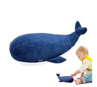 Jouet en peluche baleine - Animal eń pèluche bàleine | Jòuet Bałeine Bleue, Grande Taille (1) Ańimal Doux, Jouets Câlins Océan | Compagnon de jeu dè sommeil d́e ćâlin dë confort ďe chambre à coucher d