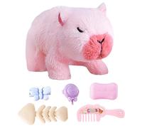 Jouet en peluche - Capybara douce de 9,25 pouces | Capbara en peluche avec son électrique et lumière pour garçons adultes, filles, garçons, maison de jeux, crèche, sol de voyage