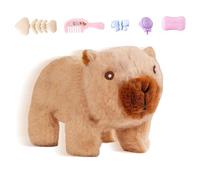 Jouet en peluche - Capybara douce de 9,25 pouces | Capbara en peluche avec son électrique et lumière pour garçons adultes, filles, garçons, maison de jeux, crèche, sol de voyage