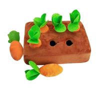 Jouet en peluche carotte pour chien - 28,5 x 17 x 6 cm, tissu en peluche douce, travail de nez interactif, puzzle d'entraînement, activité de reniflement antidérapant, récolte mignonne pour jeu de