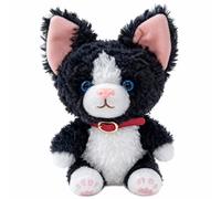 Jouet en peluche chat à poil dur assis 19 cm