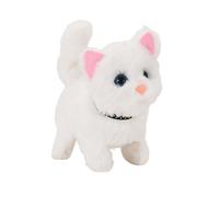 Jouet en peluche - Chat avec compétences cognitives interactives, chaton robot électrique réaliste | Jouets pour animaux de compagnie en peau et tendre, aboiements, fonctionnement à piles, cadeaux