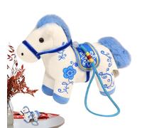 Jouet en Peluche Cheval Moelleux - 2026 Ornement en Peluche Doux et Confortable, Jouets de Moelleux pour Le Nouvel an Chinois, pour la Maison, la Chambre de, la Maternelle, Le Voyage et la