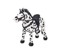 Jouet En Peluche Cheval Noir Et Blanc Xxl