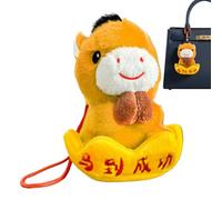 Jouet en peluche cheval - Porte-clés animal du Nouvel An chinois, mini mascotte douce, accessoire de cheval en peluche mignon avec clip durable | Sac de vacances d'anniversaire, sac à main, bre