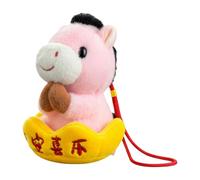 Jouet en peluche cheval - Porte-clés animal du Nouvel An chinois, mini mascotte douce, accessoire de cheval en peluche mignon avec clip durable | Sac de vacances d'anniversaire, sac à main, bre