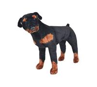 vidaXL Jouet en Peluche Chien de Race Rottweiler Marron et Noir XXL Poupée