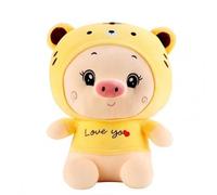 Jouet en peluche cochon, pour le bureau, en peluche, Portable, Ultra doux, sans déformation, déguisement, tigre assis, cochon en peluche