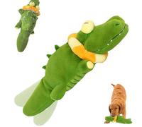 Jouet en peluche crocodile apaisant pour chien, remuer automatiquement la queue, couverture douce et lavable, peluche interactive de soutien émotionnel pour chiens de petite, moyenne et grande taille