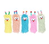 Jouet en peluche de chat, jouet d'oreiller chat | Pouchouche Interactive Cat Toys Enrichment Oreiller,5x poupée de dentition douce, Chew Caterpillar apaisant avec catnip à l'intérieur pour chaton inté