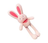 Jouet en peluche de lapin 60 g - 25,4 cm - Figurine de lapin à tirer - Super doux et interactif - Oreilles commutables - Décoration de clé de voiture - Cadeau pour enfants et tout-petits filles