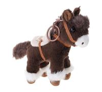 Jouet en peluche de luxe en forme de cheval pour enfants et adultes - 45,7 cm de long - Design robuste à suspendre - Porte-clés en peluche