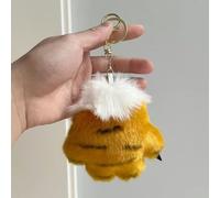 Jouet En Peluche De Petit Tigre Imitation Avec Porte-Clés Et Accessoire De Sac À Dos Chaîne De Hangez Pour Homme Couleur Griffe De Tigre Jaune Taille Environ 12 Centimètres