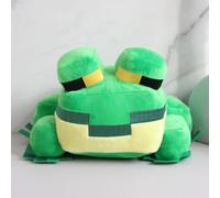 Jouet En Peluche De Petite Grenouille De Minecraft Live Mon Monde Jouet De Blocs De Jeu Vert Noir Taille 20*20*16cm