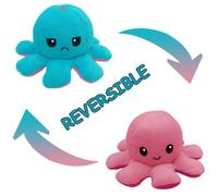 Jouet En Peluche De Poulpe Jouet En Peluche Pieuvre À Rabat Double Face, Poupée De Poulpe Réversible Mignonne, Jouet En Peluche