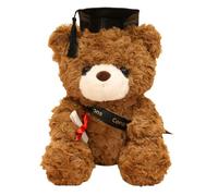 Jouet en peluche de remise de diplôme, cadeau de remise des diplômes de classe de 2022, mignon personnalisé marron, cadeaux pour elle, pour lui, pour l'université, le lycée