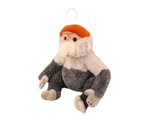 Jouet en peluche de singe trompeur - en peluche douce de 33 cm, primate mignonne et réaliste, cadeau de jouet décoratif confortable | Décoration de chambre à coucher, canapé, étagère
