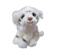 Jouet en Peluche de Tigre Brun, Simulation d'animal, poupée de Tigre Blanc Mignon, Cadeau Doux et Mignon, Jouets d'éducation précoce(White)