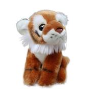 Jouet en Peluche de Tigre Brun, Simulation d'animal, poupée de Tigre Blanc Mignon, Cadeau Doux et Mignon, Jouets d'éducation précoce(Brown)