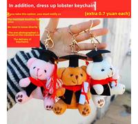 Jouet En Peluche D'ours Docteur Graduation Avec Capuchon De Clé De Crevette Accessoire De Décoration Pour Le Dernier Semestre De L'école Cadeau Commémoratif De La Graduation Couleur Supplémentaire