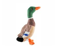 Jouet en peluche doux pour chiens, avec papier croustillant à l'intérieur, fabriqué en polyester en peluche douce. Parfait pour câliner, mâcher, chercher et tirer (canard sauvage)