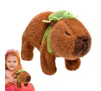 Jouet en Peluche Électrique Capybara, Peluche Interactive avec Sac À Dos Tortue, Animal en Amusant pour, Filles Et Garçons, Cadeau De Jeu Et Décoration Chambre