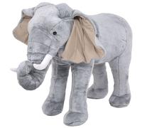 vidaXL Jouet en peluche Éléphant Gris XXL 91334