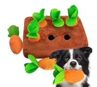 Jouet en Peluche en Forme de Carotte pour Chien - Puzzle interactif pour Animaux de Compagnie, Jouet couineur interactif pour la Stimulation mentale et Le Dressage du Cerveau des Chiots, Chiens