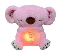 Jouet en Peluche for soulager l'anxiété, Adorable Animal en Peluche apaisant Koala avec lumières Musicales et Mouvement de Respiration Rythmique for garçons Filles Adultes endormis(Rose)