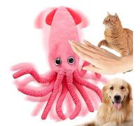 Jouet en Peluche interactif pour Animal de Compagnie - Chargement USB Mignon en Forme de Calamar en Forme d'animal, Jouet Amusant pour Animal de Compagnie