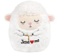 Jouet en peluche Jésus Agneau 20 cm Doudou avec Jésus Love Me Broderie Cadeau pour Enfants Cadeau de baptême chrétien