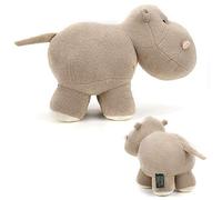 Jouet en Peluche, Jouet en Peluche pour Les Enfants, Simulation de Maturiau en Courte et Confortable pour Les Enfants Bébé (Hippopotame Beige Grande Taille 40 * 25cm)