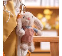Jouet En Peluche Mignon Lapin Avec Oreilles Longues Et Porte-Clés En Forme De Lapin Pour Sac À Main Pour Femmes Couleur Rose Hauteur 16-18 Cm