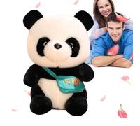Jouet en Peluche Panda, en Peluche Panda - Coussin embrassé à l'ours Panda avec Sac | Compagnon ludique, Jouet Animal, Douce et Confortable pour lit, canapé, Salon,