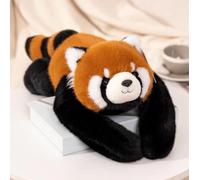 Jouet en Peluche Panda Mignon, Oreiller Câlin Super Doux, Position Couchée, Animal en Peluche Paresseux Pondéré pour Le Soutien du Sommeil Raccoon 65cm