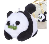 Jouet en peluche Panda - Queue remuante interactive, porte-clés de dessin animé mignon | Conception de corps en peluche courte douce, pendentif à collectionner adorable de style trésor national, jouet