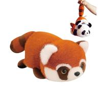 Jouet en Peluche Panda Réversible, Animal en Peluche Panda Roux Mignon, Peluche Panda Double Face, Panda Géant Drôle Et en Peluche Panda Roux, Jouet en Peluche Doux Et Moelleux pour